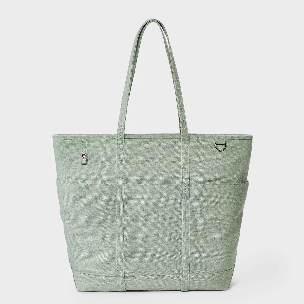 Canvas Cargo Tote Bag - Universal Thread™ Gingham Cream: Double Strap, Recycled Cotton, Softsid... | Target