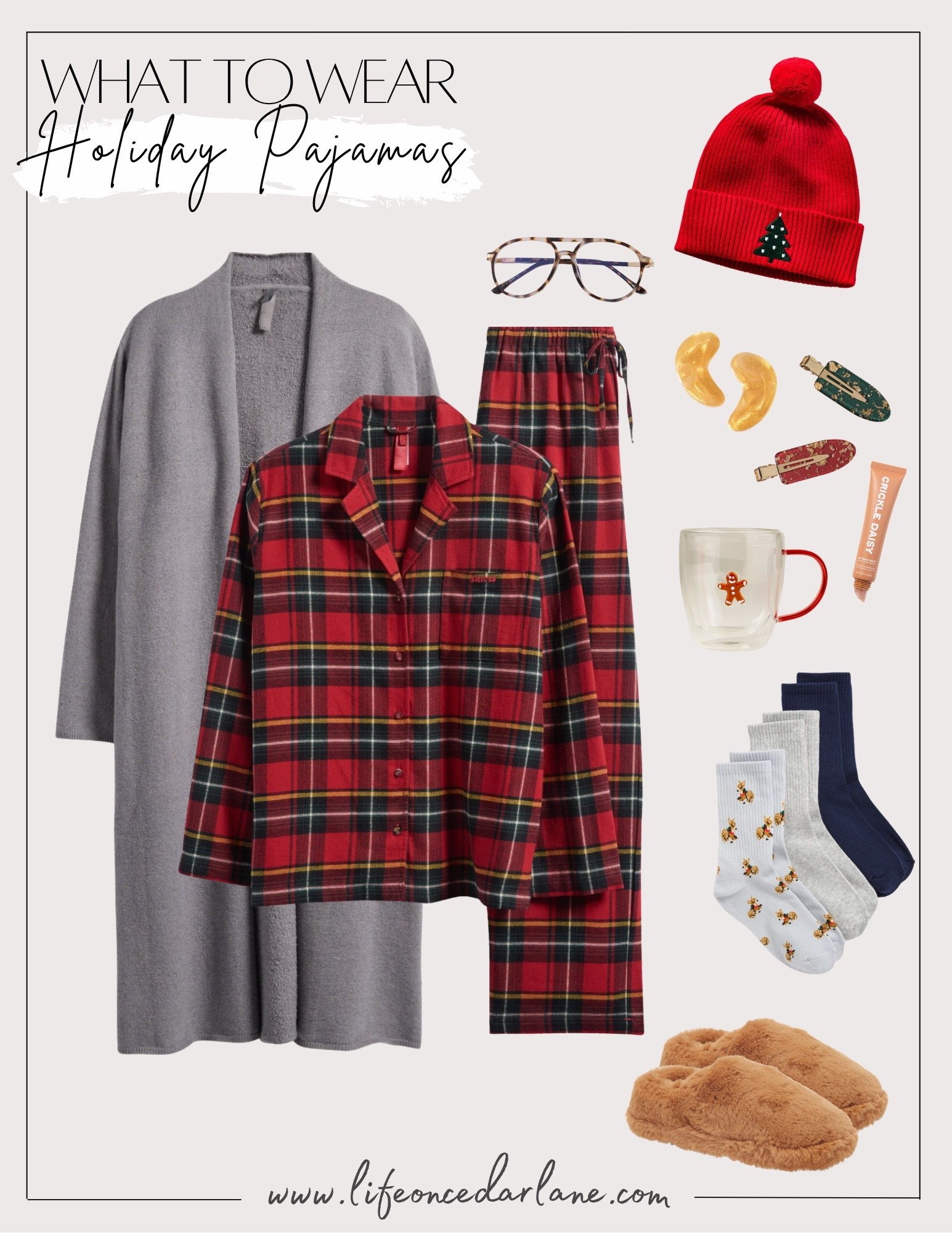What to Wear- holiday pajamas! Love this cute and cozy look, would make a gift for her too!

#holidayoutfit holidaypj #cozyathome #skims



#LTKFindsUnder100 #LTKGiftGuide #LTKHoliday