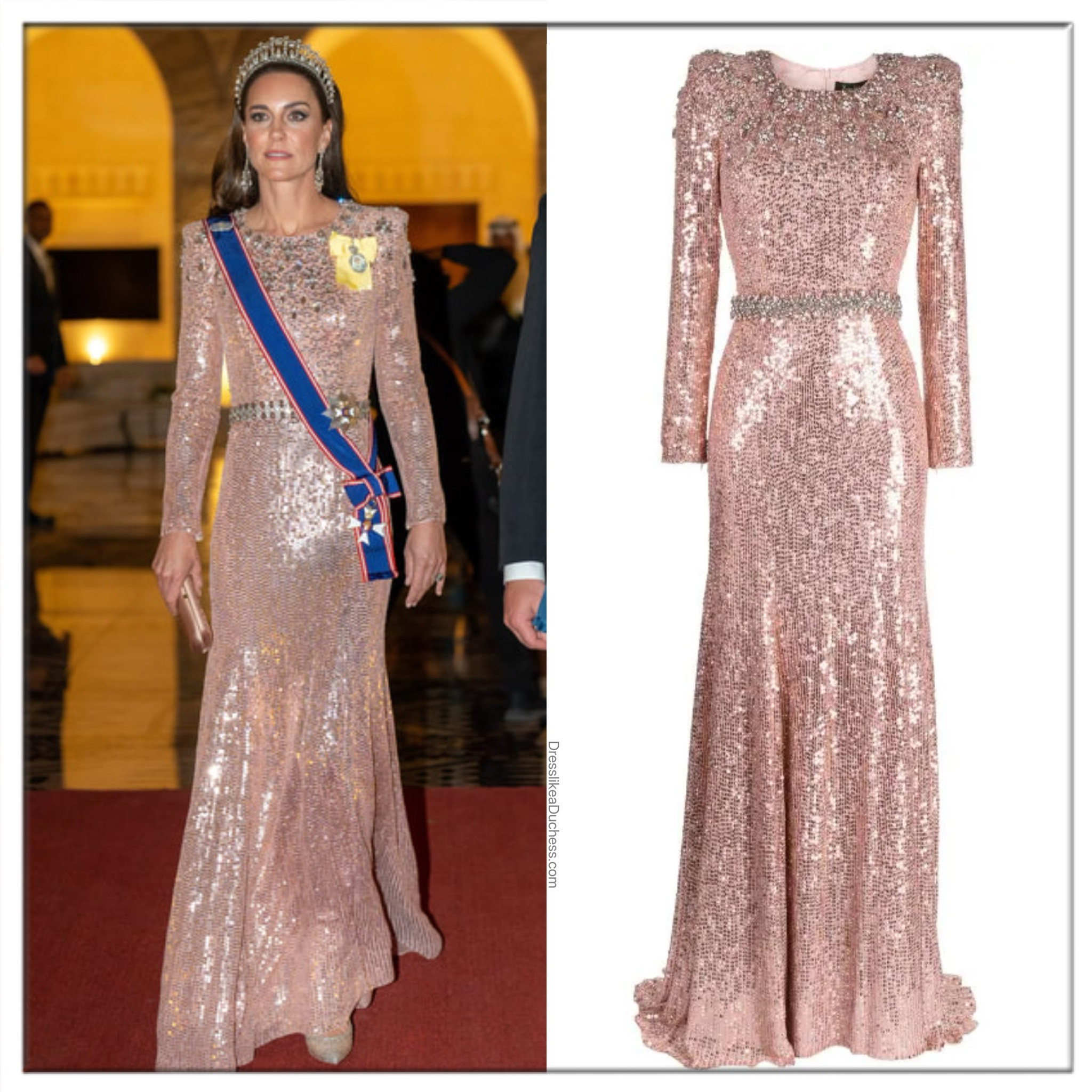 Kate Middleton pink Georgia Packham gown 