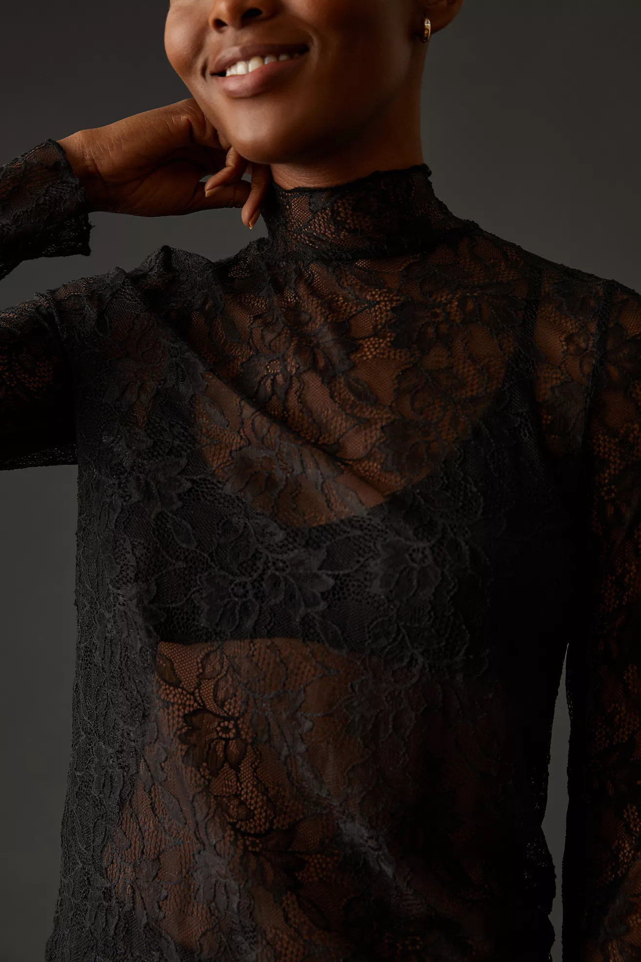 By Anthropologie Lace Layering Turtleneck | Anthropologie (US)