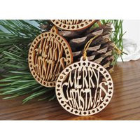 Wood Christmas Ornaments. Set Of Three Mini Ornaments For Jewelry Making, Crafting, Decorating | Etsy (US)