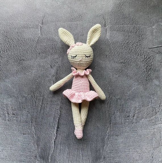 Bunny Stuffed Animal Organic Baby Toys Handmade Toy Crochet | Etsy | Etsy (US)