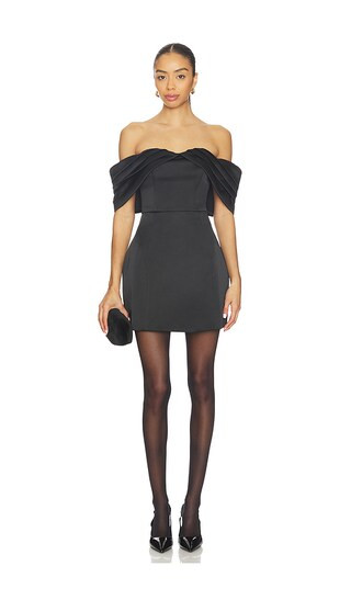 Hope Tulip Mini Dress in Black mini dress | black cocktail dress | formal black dress  | Revolve Clothing (Global)
