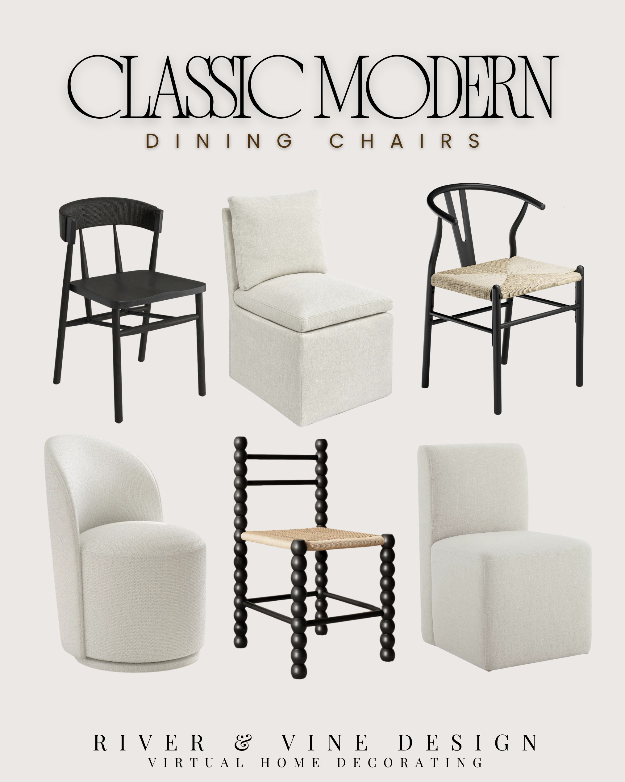 Classic + modern is the easiest way to make your dining space feel elevated.

Mix clean lines, soft upholstery, and a touch of black or wood for contrast—it instantly adds depth without overthinking it.

If your space feels off, start with your chairs. 

 #LTKHome