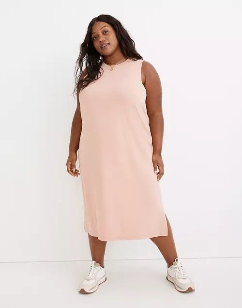 Plus Organic Cotton Crewneck Tank Midi Dress | Madewell