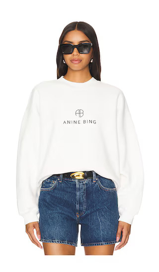 Jaci Sweatshirt Monogram in Ivory | Revolve Clothing (Global)