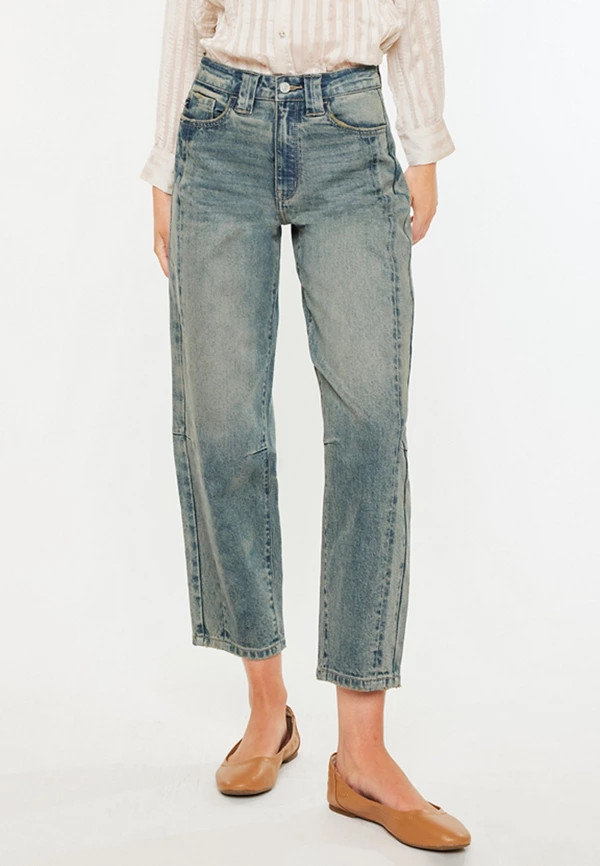 KanCan™ High Rise Slim Barrel Jean | Maurices