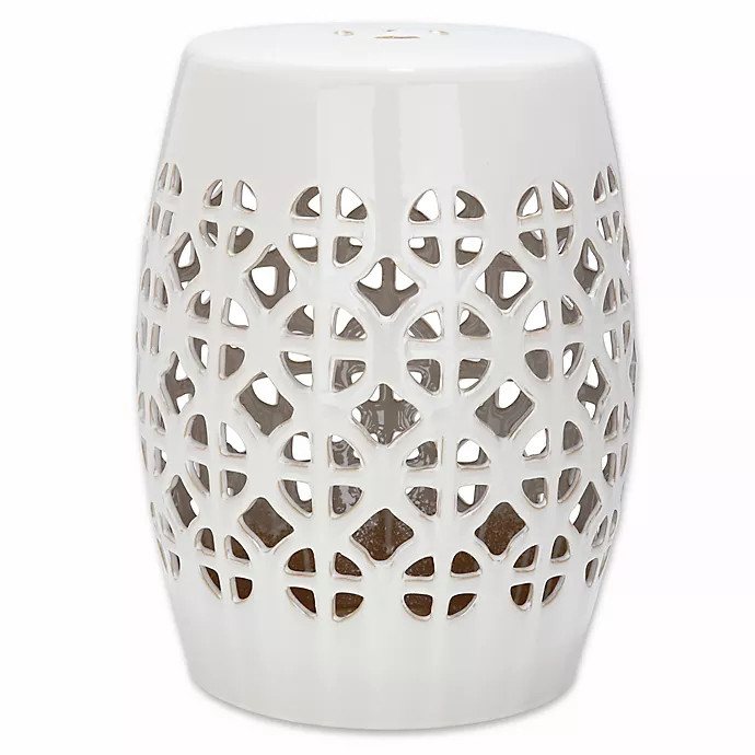 Safavieh Circle Lattice Garden Stool in Cream | Bed Bath & Beyond