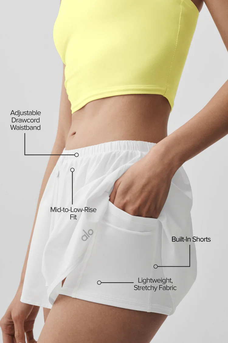 Breezy Tennis Skirt - White | Alo Yoga (US)