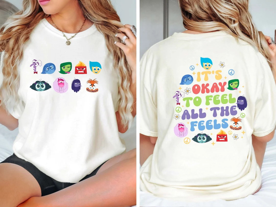 Inside Out It's Okay to Feel All the Feels Shirt, Mental Health Shirt, Inclusion Shirt, Speech Th... | Etsy (US)