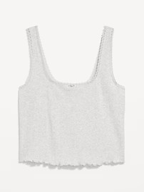 Rib Cropped Pajama Tank Top | Old Navy (US)