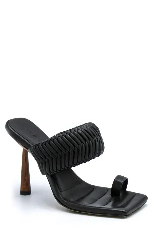 GIA BORGHINI GIABORGHINI Rosie Toe Ring Sandal in Black at Nordstrom, Size 8Us | Nordstrom