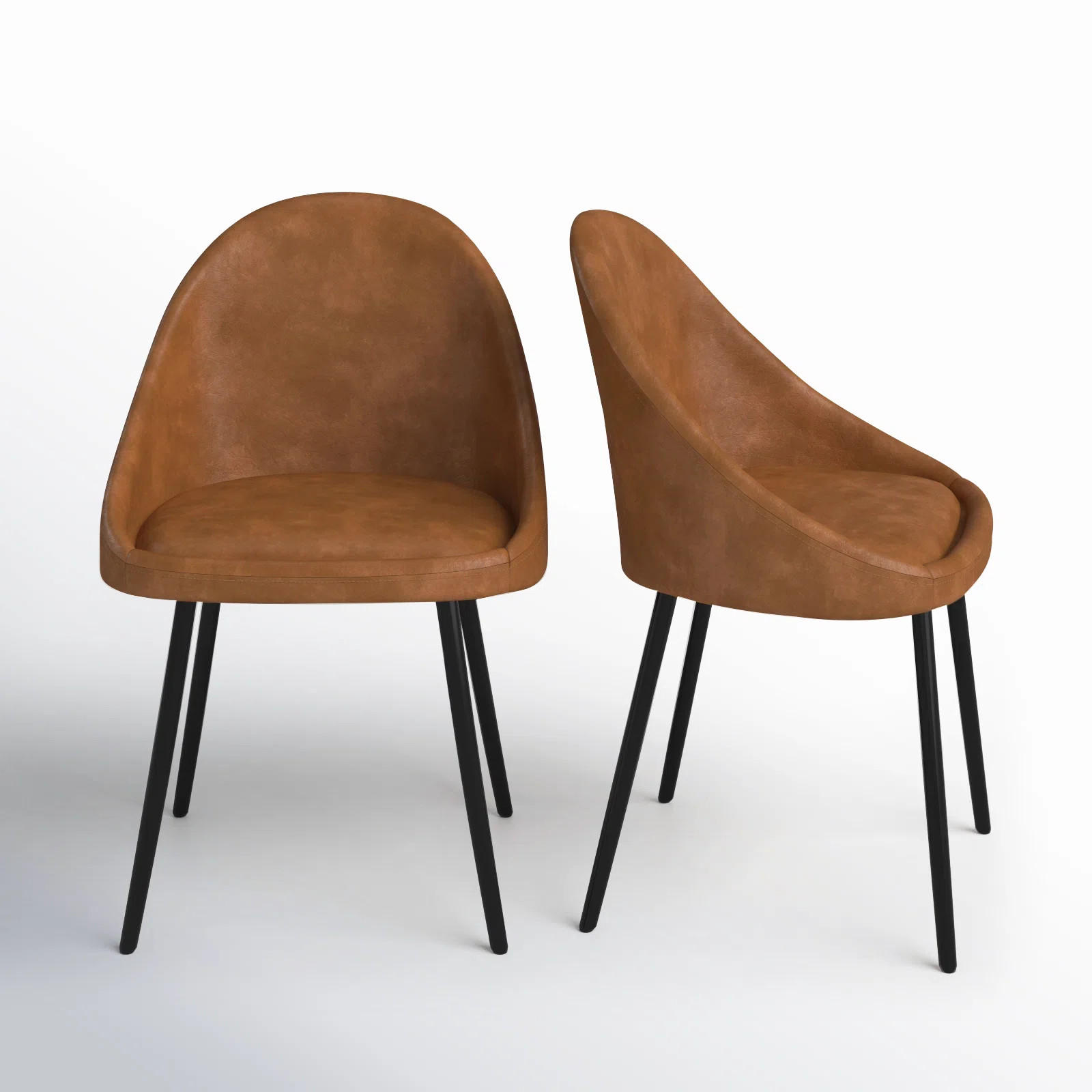 Holmes Vegan Leather Dining Chair (Set of 2) | AllModern