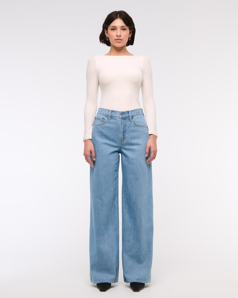 High Rise Wide Leg Jean | Abercrombie & Fitch (US)