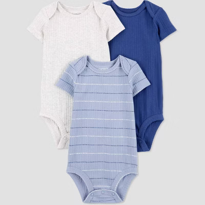 Carter's Just One You® Baby Boys' 3pk Bodysuit - Blue/Gray 24M | Target