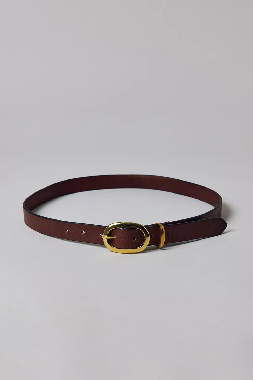 Essential Oval Buckle Leather Belt | Urban Outfitters (US and RoW)