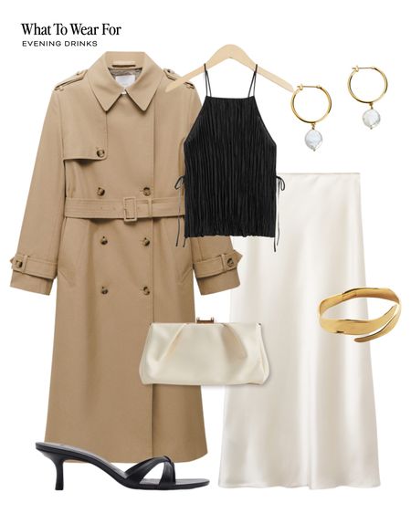 Trenching coat styling 

Summer evenings, date night, pleated top, heels, party outfit, mango, high street fashion 

#LTKstyletip #LTKpartywear #LTKeurope
