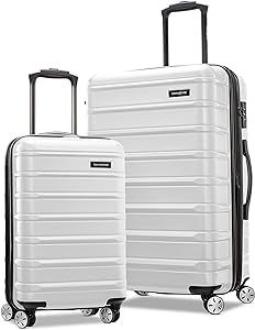 Samsonite Omni 2 Hardside Expandable Luggage with Spinners, Birch White, 2-Piece Set (20/24) | Amazon (US)