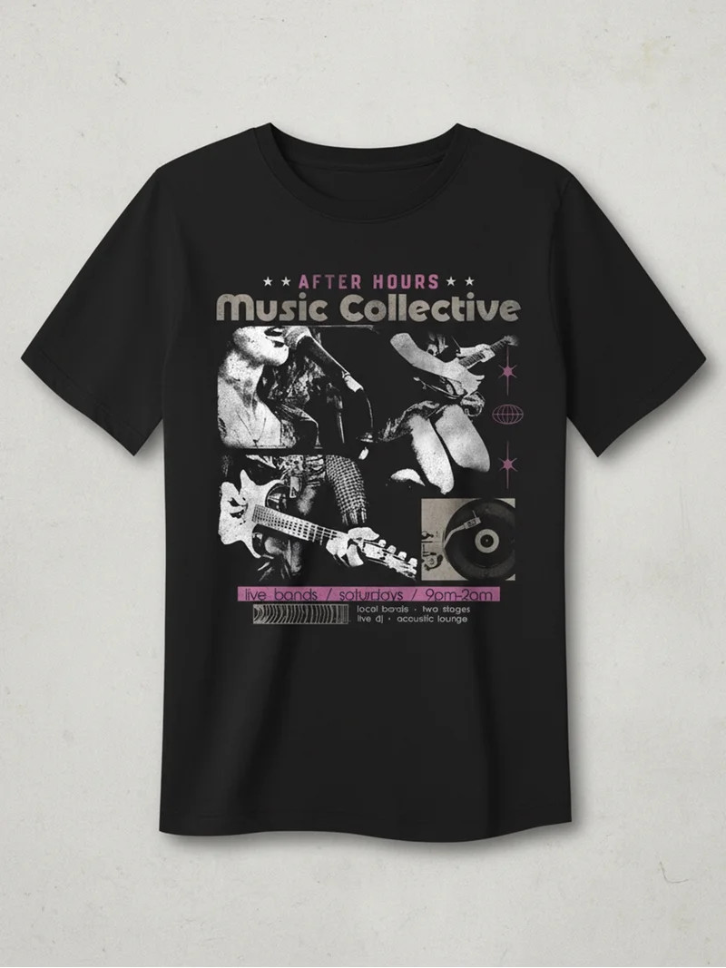 Music Collective Women's Graphic Everyday Tee with Short Sleeves, Sizes XXS-XXL | Walmart (US)