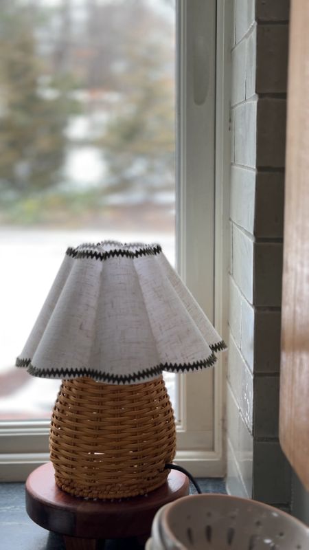 Scalloped lamp shade + wicker lamp + zig zag ric rac ribbon = custom lamp (the reviews for the lamp shade aren’t great but I’ve ordered 3 and have had no issues) 

Home decor, Amazon Home. Etsy, table lamp, petal lampshade, 

#LTKhome #LTKfindsunder50