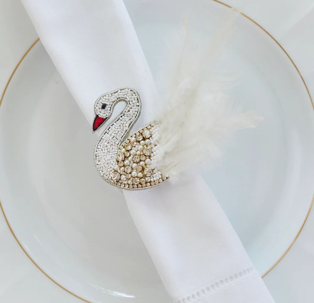 White Swan Napkin Ring | Beth Ladd Collections