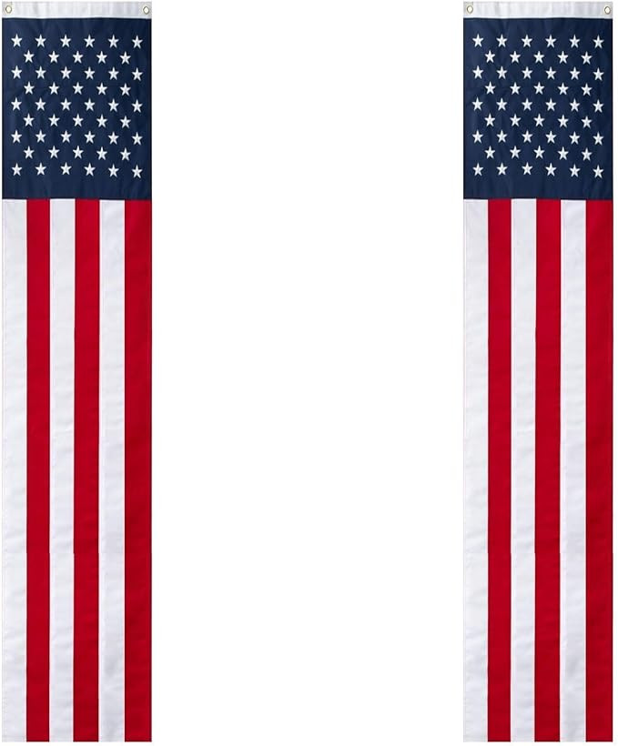 2 Pack American Flag Door Banner 65 Inch Patriotic Decorations – Red White Blue Hanging Porch F... | Amazon (US)