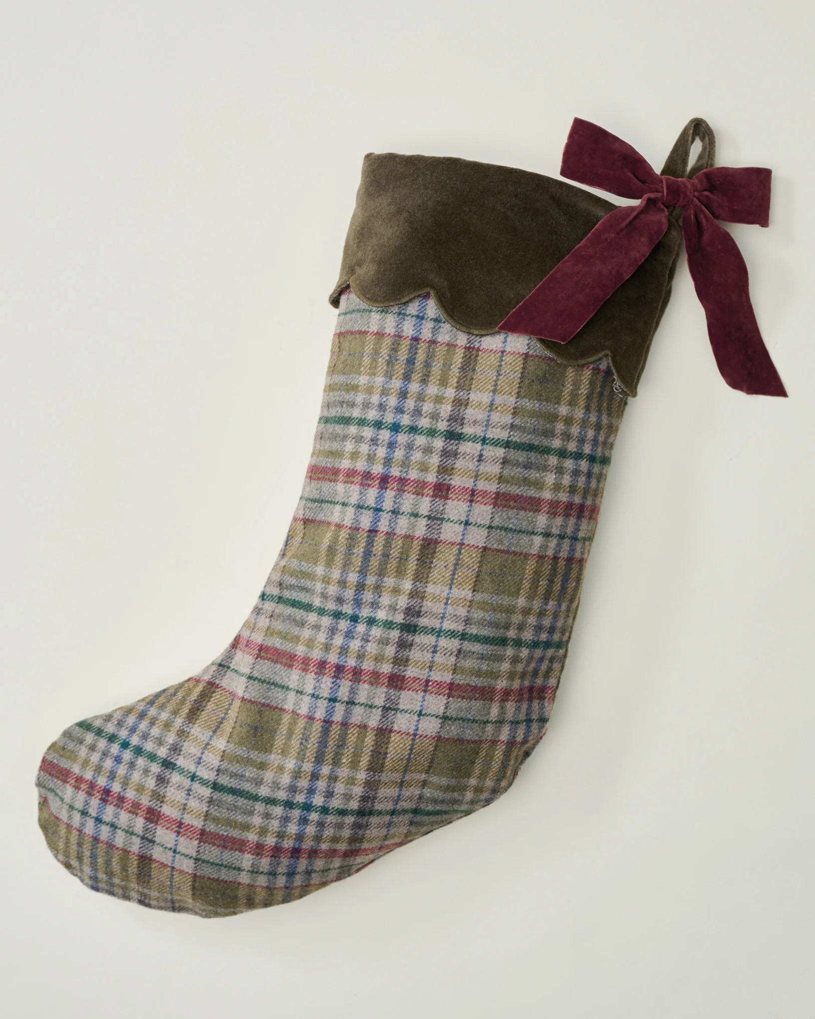 Natural Noel Plaid Stocking | Magnolia