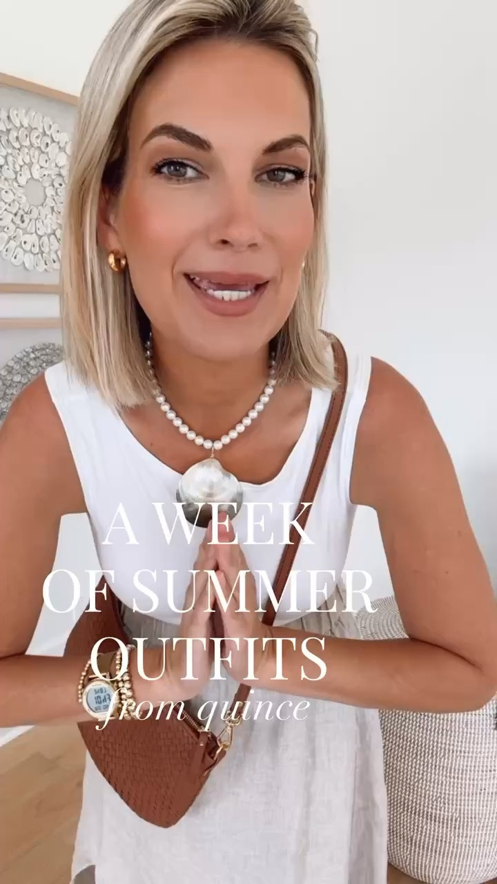 A week of summer outfits from quince. I wear small in tops and bottoms.  27x34 in the wide leg jeans.  I’m 5’11”.

#LTKdayinmylife #LTKWorkwear #LTKSeasonal