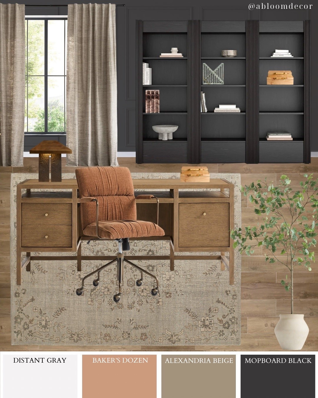 Cozy Moody Home Office Makeover Design

#LTKHome