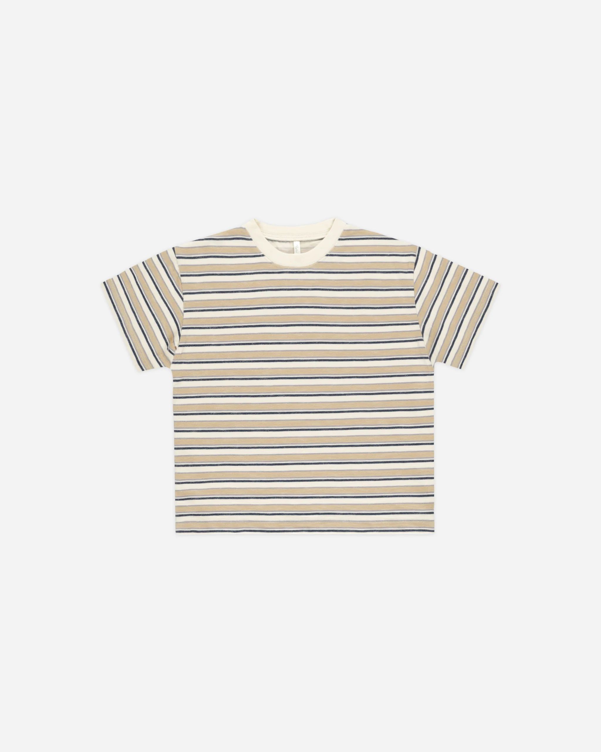 Relaxed Tee || Blue Vintage Stripe | Rylee + Cru