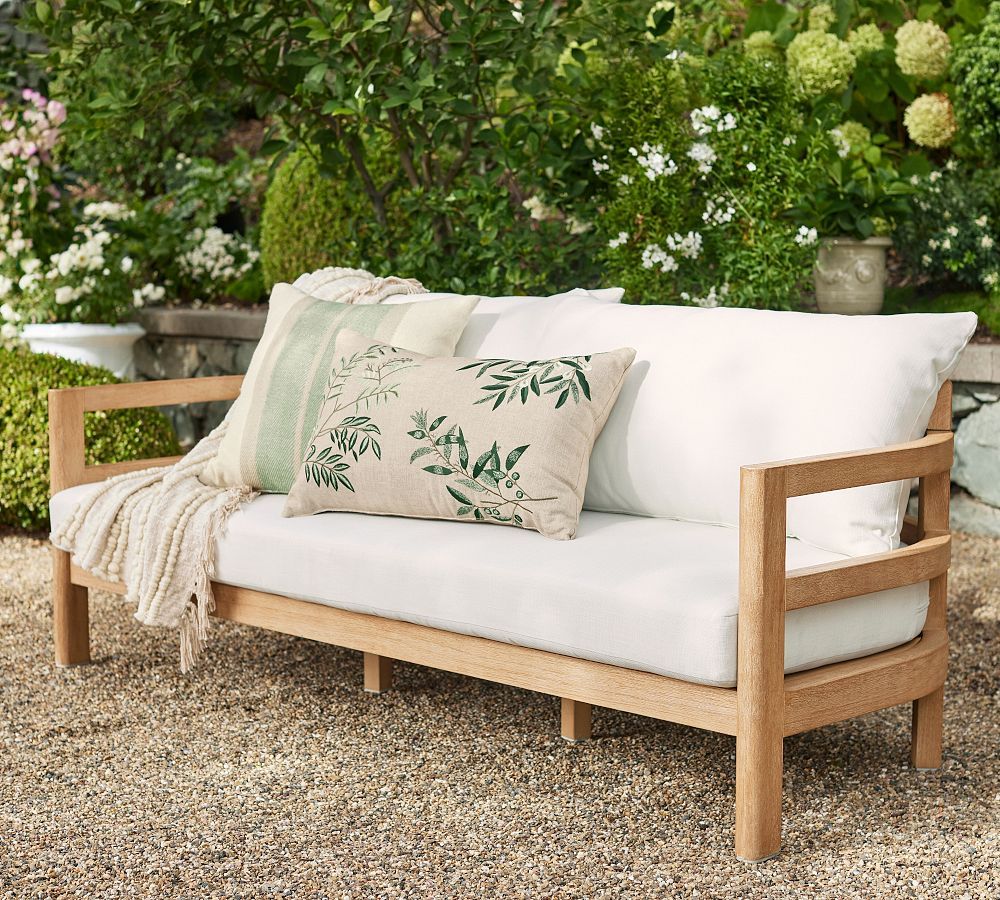 Woodside Eucalyptus Outdoor Sofa | Pottery Barn (US)