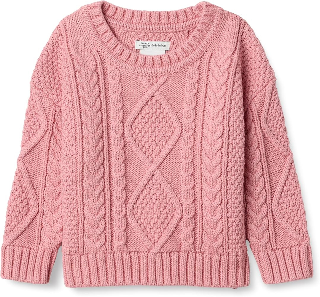Amazon Essentials x Sofia Grainge Babies, Toddlers, and Boys' Cable Crewneck Sweater | Amazon (US)
