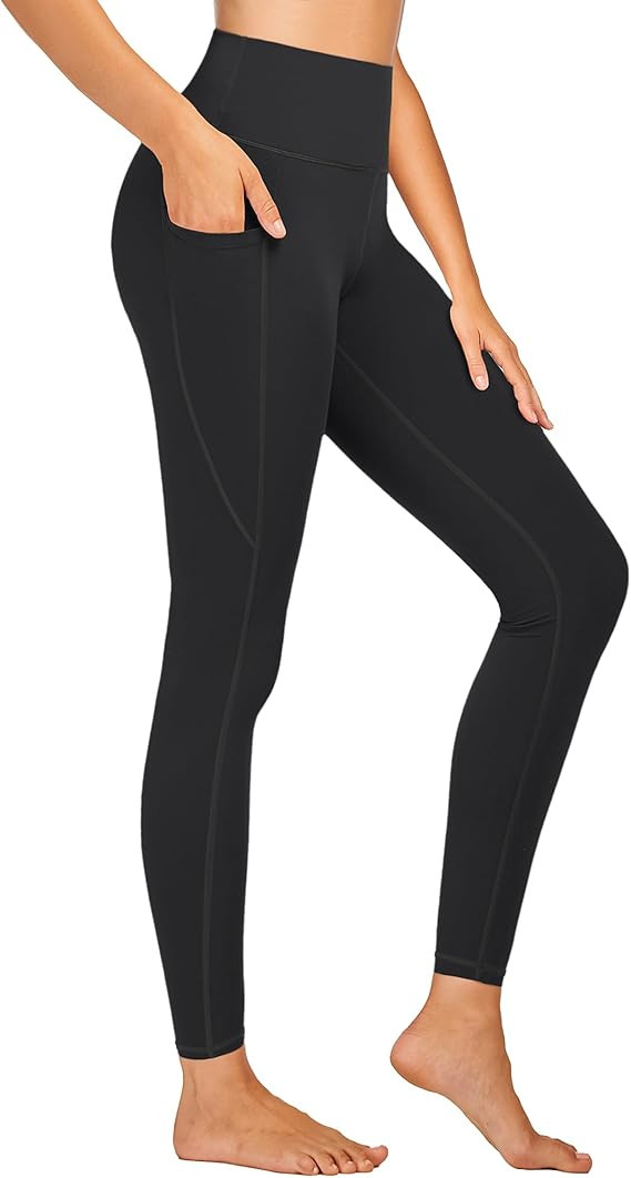Stelle High Waisted Yoga Leggings with Pockets, Buttery Soft Workout Yoga Pants for Women Tummy C... | Amazon (US)