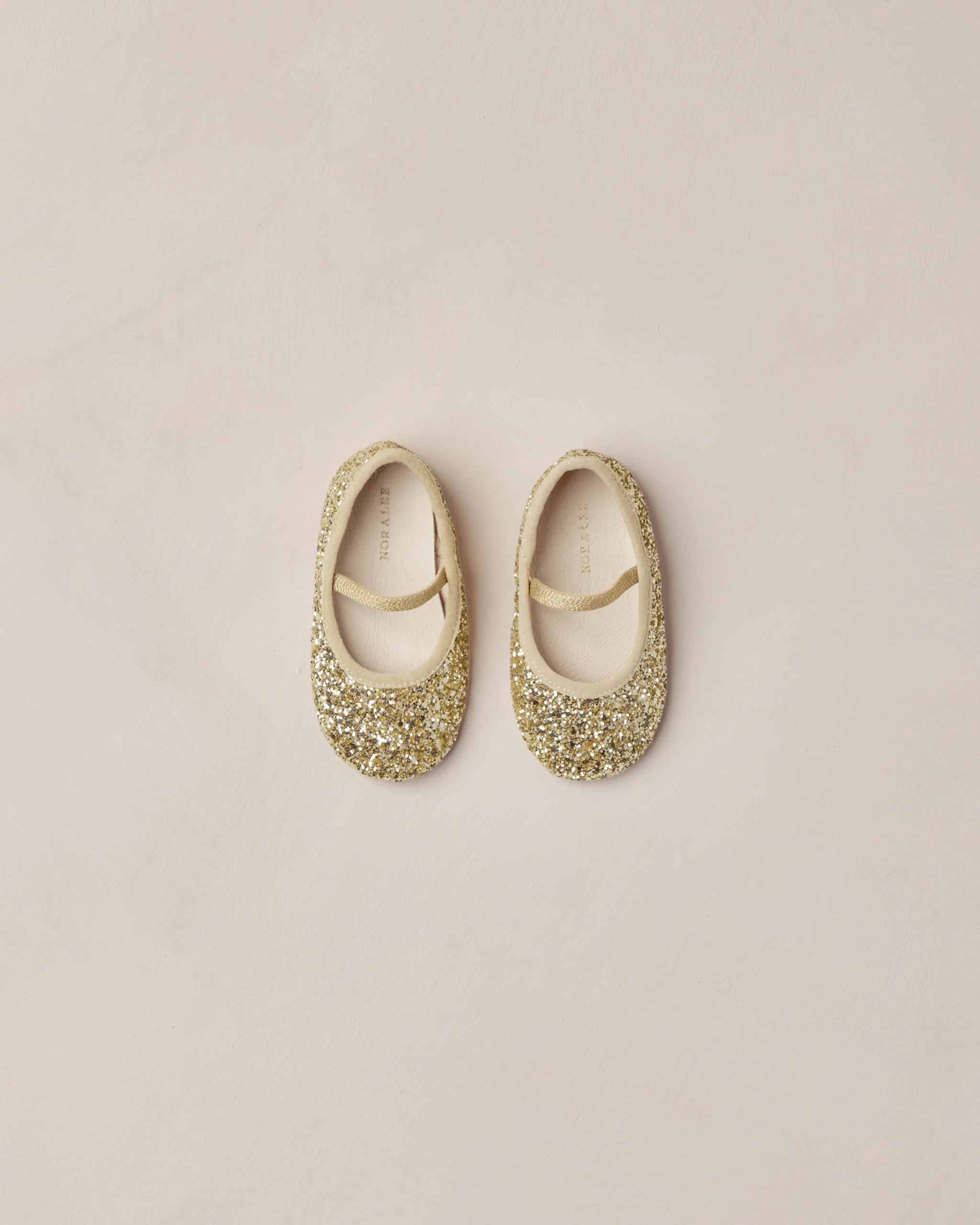 Baby Ballet Flats | Gold Sparkle | Rylee + Cru