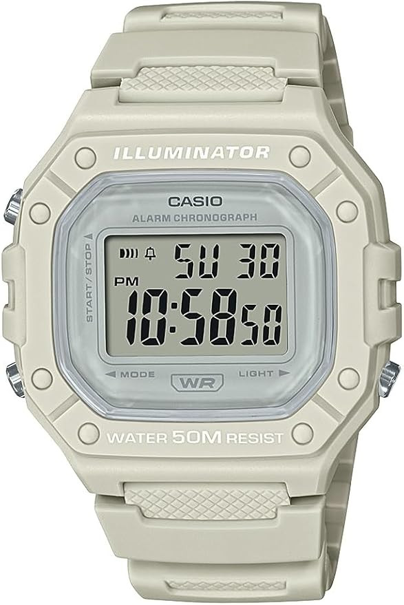 Casio W218H Series | Men’s Digital Watch | 50M WR | 1/100 Second Stopwatch | 100 SEC Chronograp... | Amazon (US)