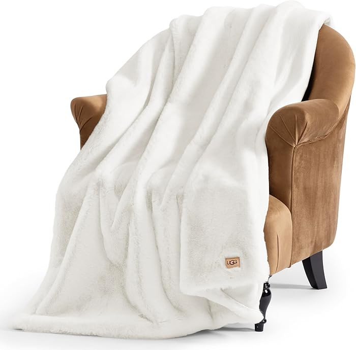 UGG Euphoria Plush Faux Fur Throw Blanket, Warm Fluffy Throw for Couch or Bed, Luxury Bedroom Dec... | Amazon (US)