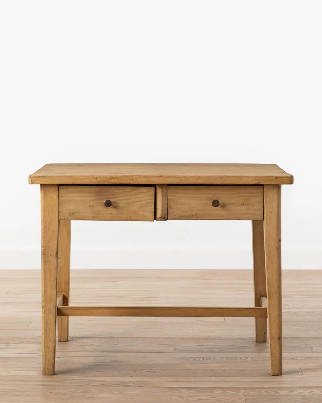 Vintage Pine Table with Two Drawers | McGee & Co.