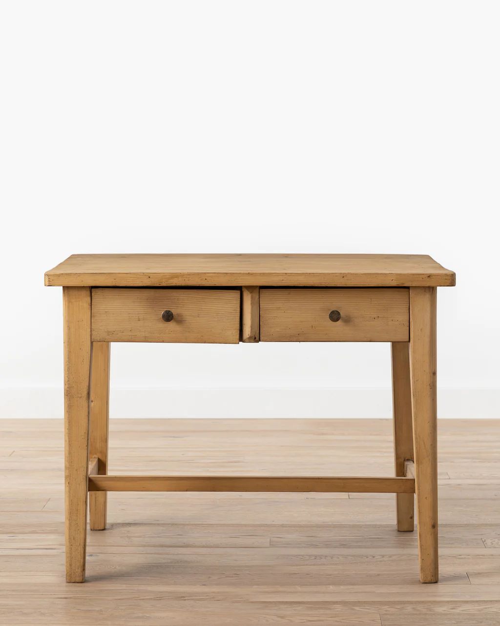 Vintage Pine Table with Two Drawers | McGee & Co.
