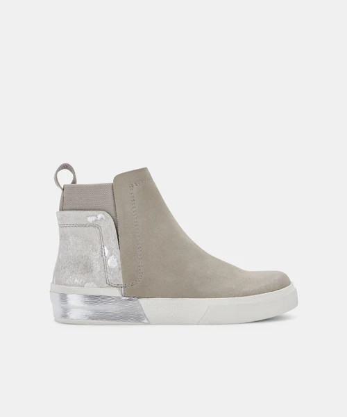 ZULMA SNEAKERS IN CONCRETE GREY SUEDE | DolceVita.com