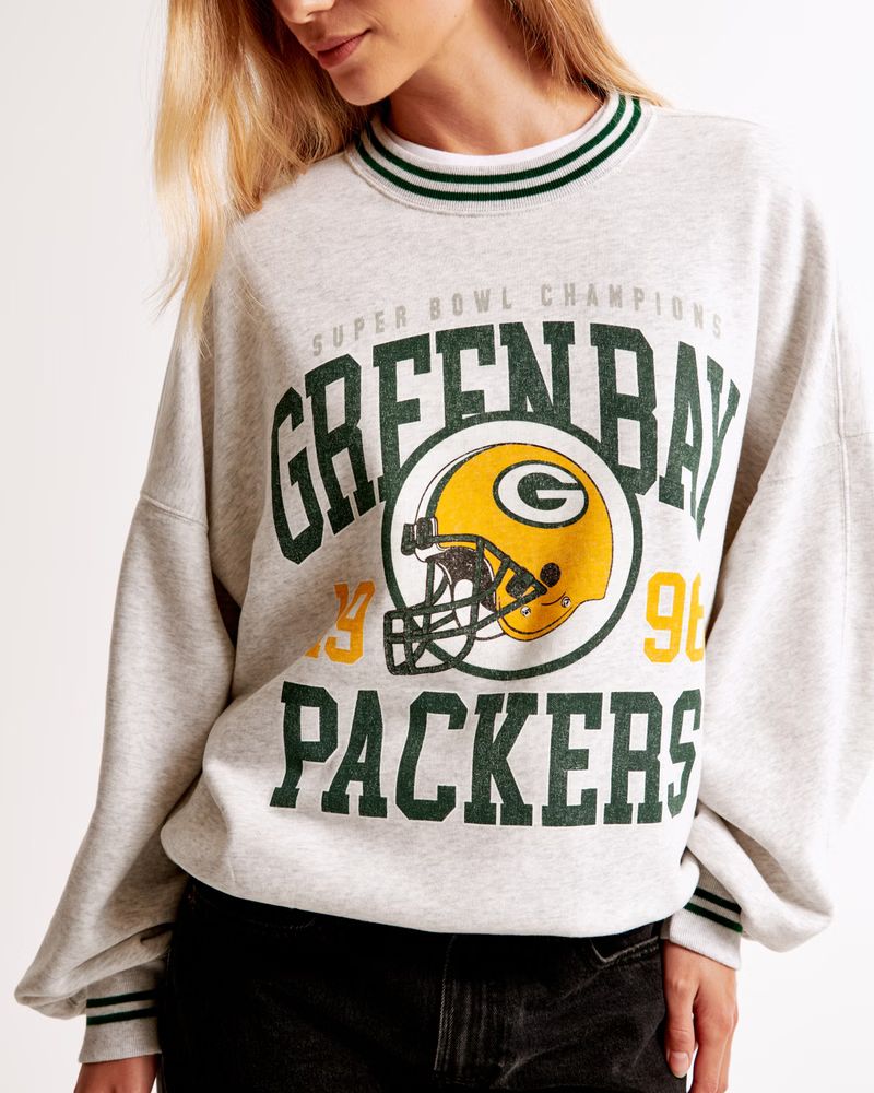 Green Bay Packers Graphic Oversized Sunday Crew | Abercrombie & Fitch (US)