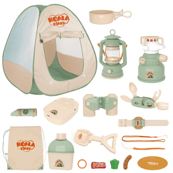 Contixo Kids Camping Playsets, Indoor/Outdoor Toddler Toys with Foldable Play Tent and Accessorie... | Walmart (US)