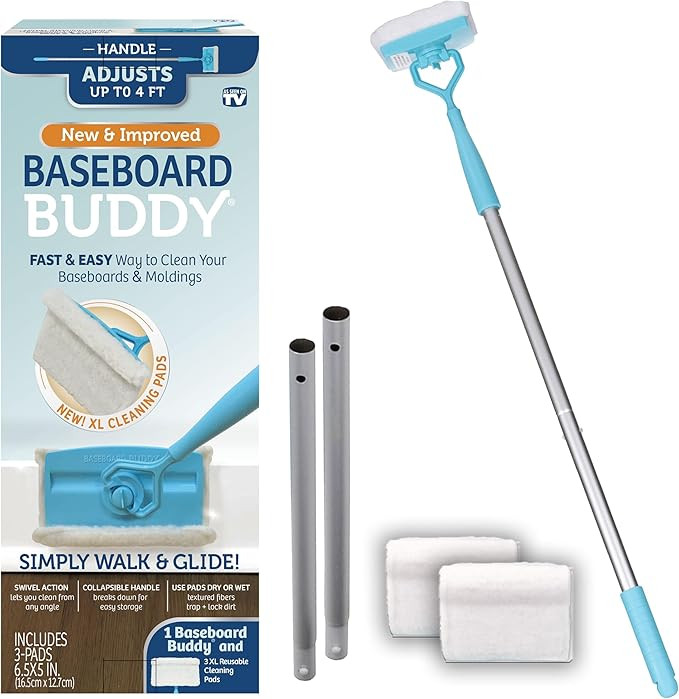 Baseboard Buddy – Baseboard & Molding Cleaning Tool! Includes 1 Baseboard Buddy and 3 Reusable ... | Amazon (US)