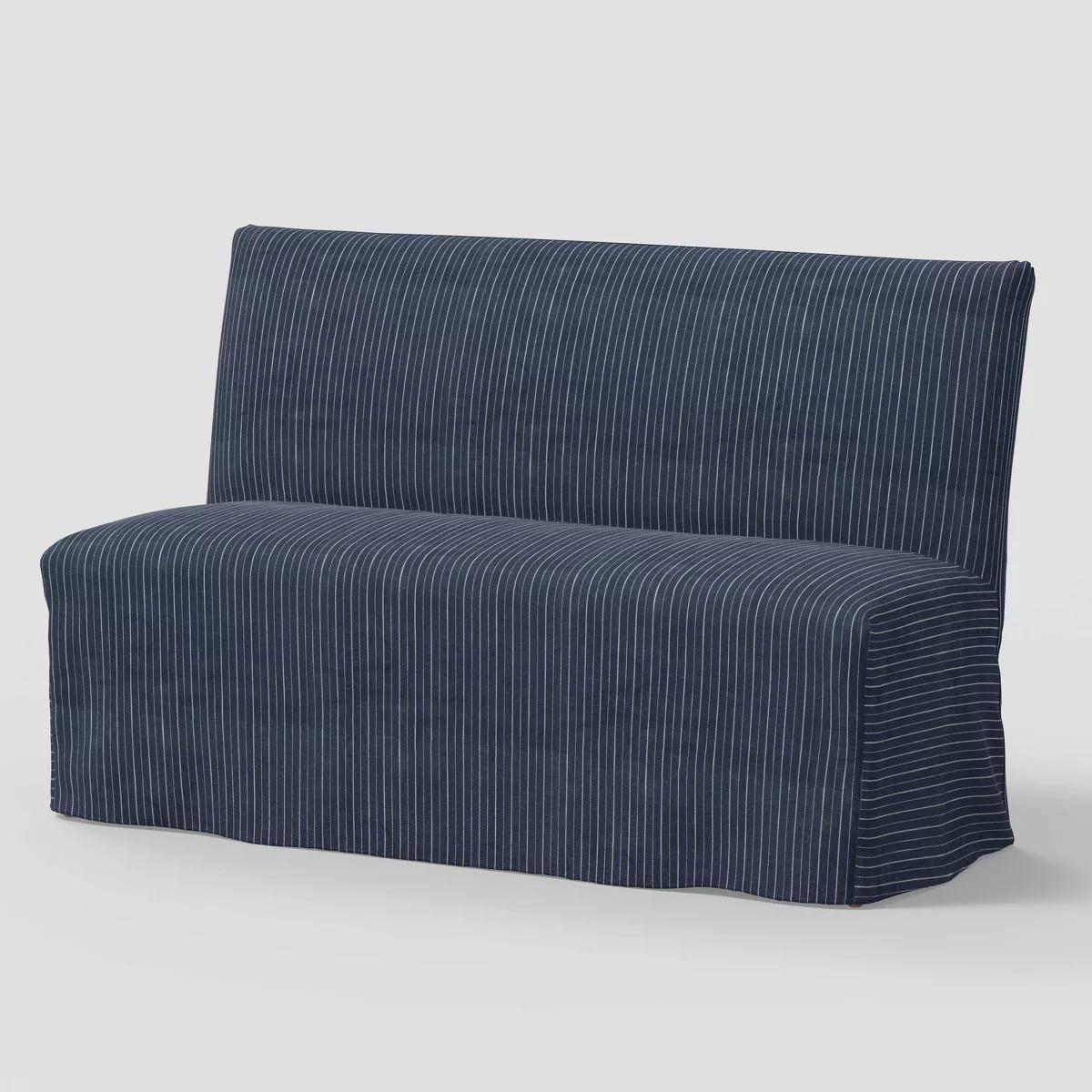 57" Jean Slipcovered Dining Banquette in Pinstripe Navy - Threshold™ | Target