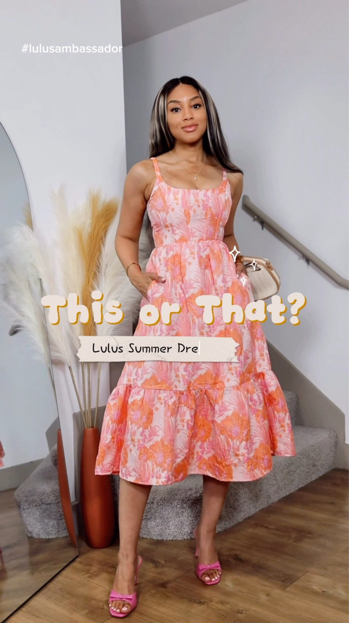Lulus summer dresses I’m loving 😍 wearing XS in both 🌸

Spring summer dresses dress floral jacquard patchwork peplum midi flattering wedding guest garden party daytime classy feminine pink