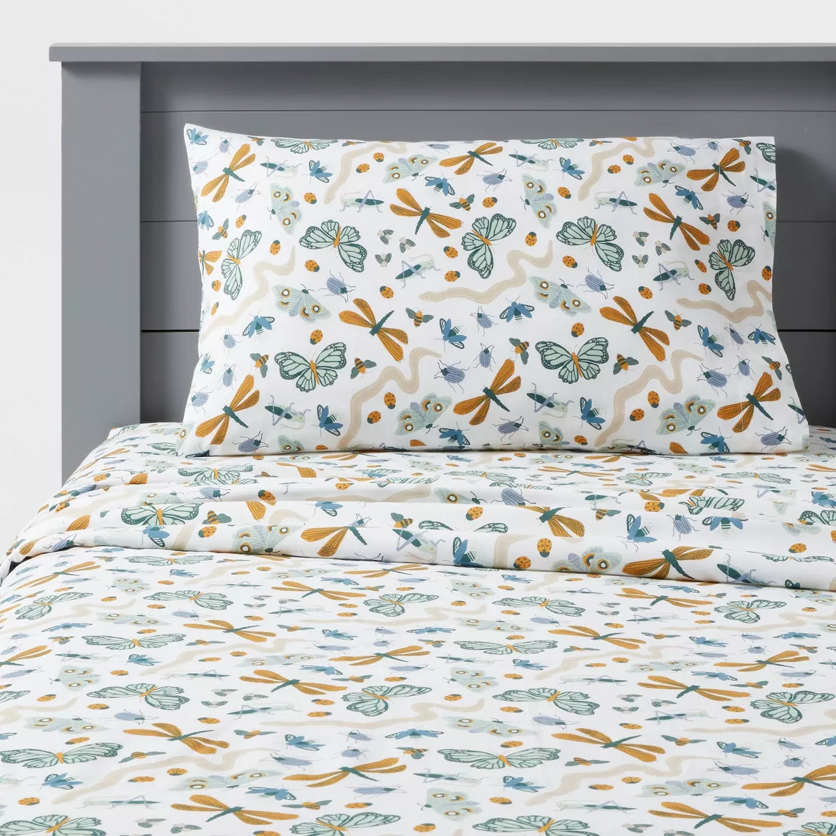 Insect Print Cotton Kids' Sheet Set - Pillowfort™ | Target