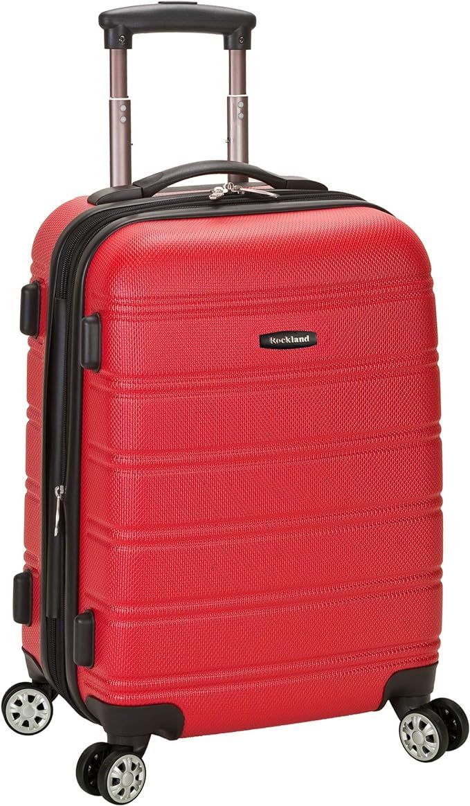 Rockland Melbourne Hardside Expandable Spinner Wheel Luggage, Red, Carry-On 20-Inch | Amazon (US)