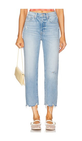 PISTOLA Cassie Crop Jeans in Blue. - size 25 | Revolve Clothing (Global)