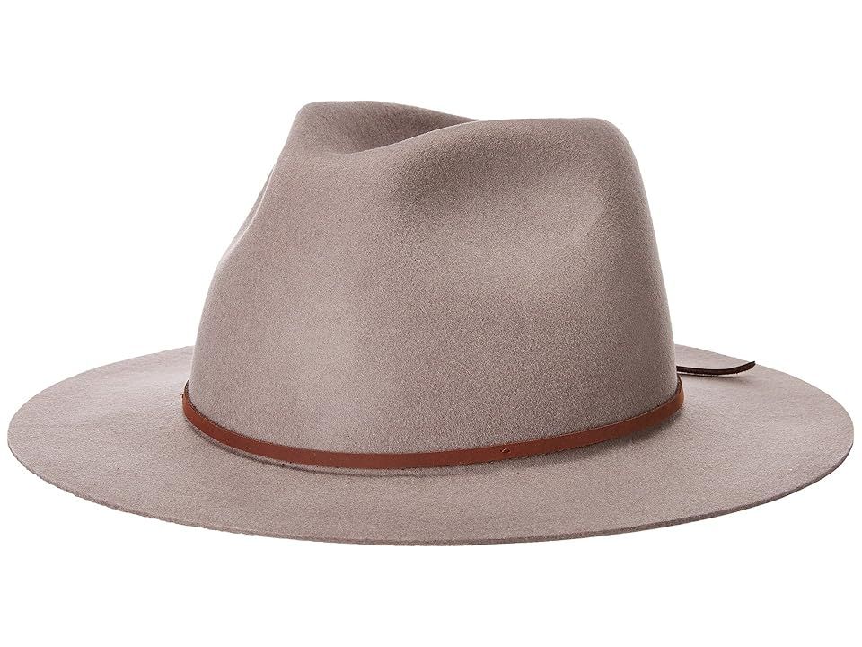 Brixton Wesley Fedora (Natural/Dark Brown) Traditional Hats | Zappos
