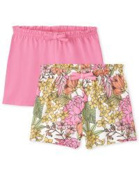 Baby Girls Floral Knit Shorts 2-Pack | The Children's Place  - PINK PEARL | The Children's Place