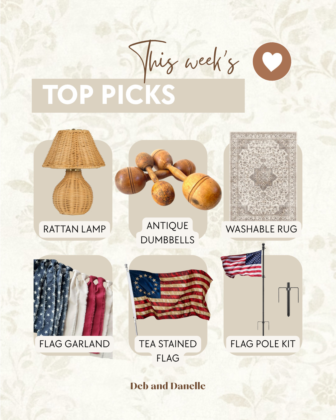 These were our most-loved items of the week, including some vintage-style flags, outdoor decor, and vintage dumbbells to decorate your home gym space.  

 #LTKSeasonal #LTKHome